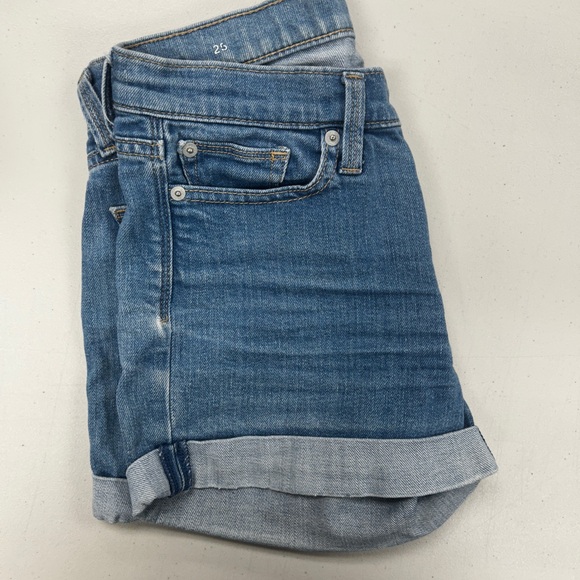 GAP Blue Jean Shorts Distressed Cut-Off Style - Picture 4 of 6